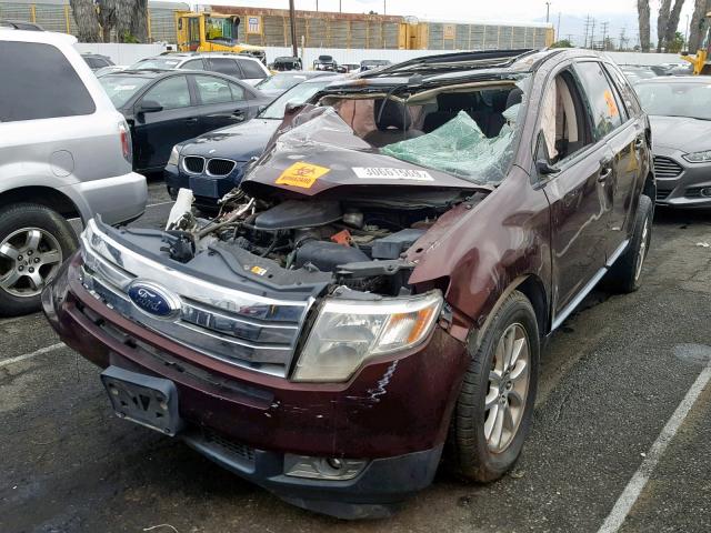 2FMDK38C09BB00571 - 2009 FORD EDGE SEL BURGUNDY photo 2