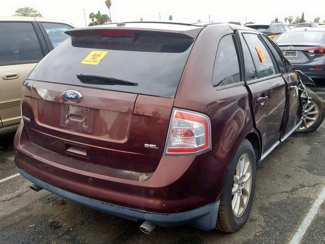 2FMDK38C09BB00571 - 2009 FORD EDGE SEL BURGUNDY photo 4