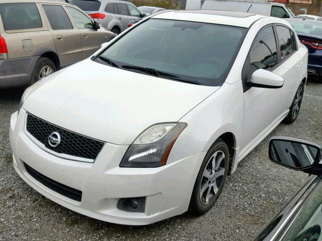 3N1AB6AP1CL667716 - 2012 NISSAN SENTRA 2.0 WHITE photo 2