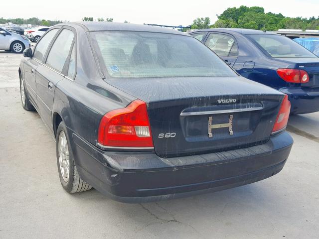 YV1TS592251401974 - 2005 VOLVO S80 2.5T BLACK photo 3