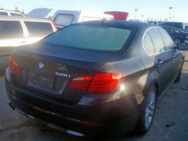 WBAXH5C57CDW11357 - 2012 BMW 528 XI BLACK photo 4