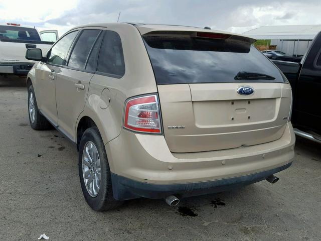 2FMDK39C27BB45619 - 2007 FORD EDGE SEL P GOLD photo 3