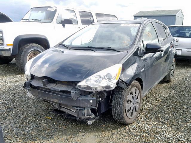 JTDKDTB33D1547138 - 2013 TOYOTA PRIUS C BLACK photo 2