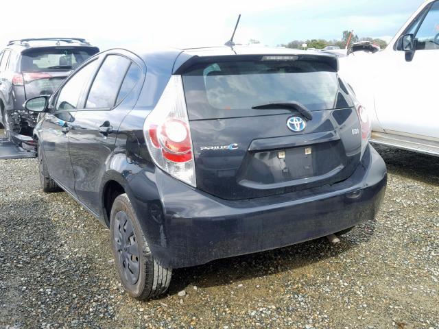 JTDKDTB33D1547138 - 2013 TOYOTA PRIUS C BLACK photo 3