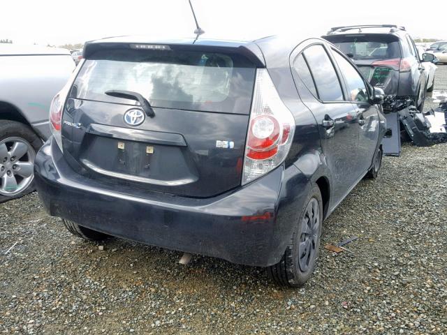 JTDKDTB33D1547138 - 2013 TOYOTA PRIUS C BLACK photo 4