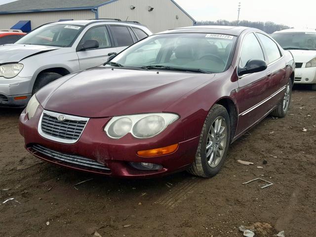 2C3HE66G32H132121 - 2002 CHRYSLER 300M BURGUNDY photo 2