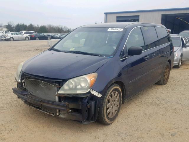 5FNRL382X8B015625 - 2008 HONDA ODYSSEY LX BLUE photo 2