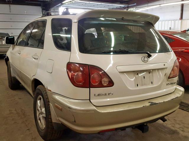 JT6HF10U6X0042393 - 1999 LEXUS RX 300 WHITE photo 3