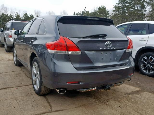 4T3BK11A09U021147 - 2009 TOYOTA VENZA GRAY photo 3