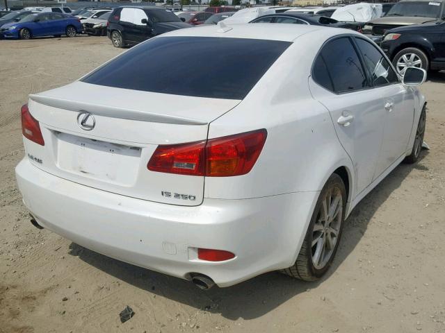 JTHBK262185070319 - 2008 LEXUS IS 250 WHITE photo 4