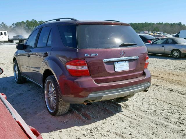 4JGBB86E36A060907 - 2006 MERCEDES-BENZ ML 350 BURGUNDY photo 3