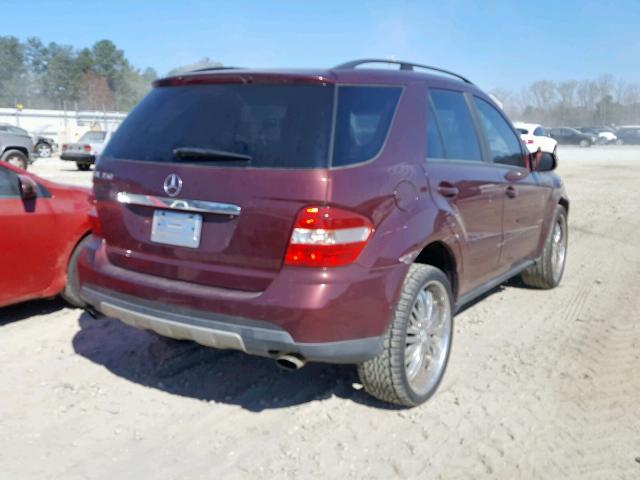 4JGBB86E36A060907 - 2006 MERCEDES-BENZ ML 350 BURGUNDY photo 4