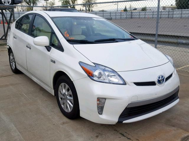 JTDKN3DP8F3067116 - 2015 TOYOTA PRIUS PLUG WHITE photo 1