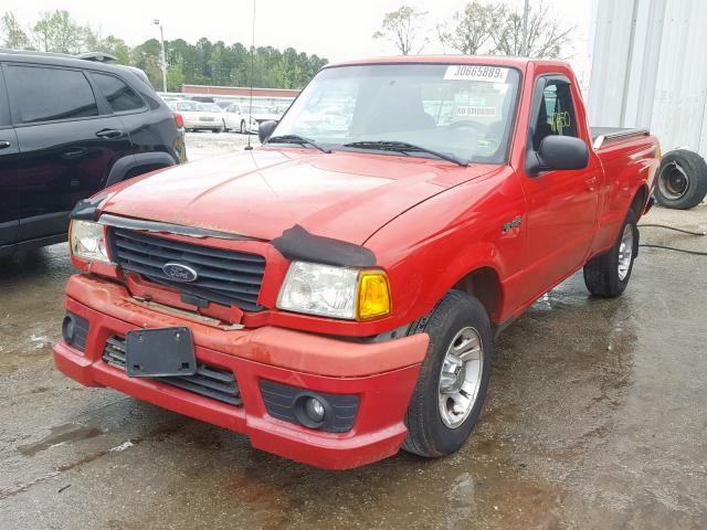 1FTYR10U85PA88019 - 2005 FORD RANGER RED photo 2