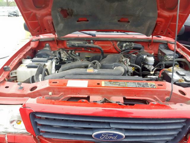 1FTYR10U85PA88019 - 2005 FORD RANGER RED photo 7