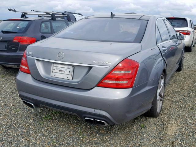 WDDNG7EB7CA465481 - 2012 MERCEDES-BENZ S 63 AMG GRAY photo 4