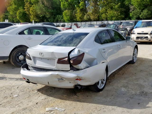 JTHBK262475030878 - 2007 LEXUS IS 250 WHITE photo 4