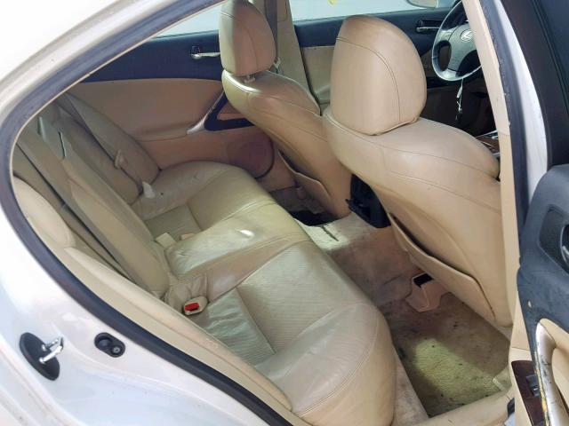 JTHBK262475030878 - 2007 LEXUS IS 250 WHITE photo 6