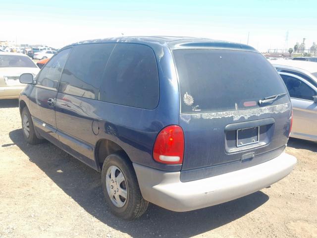 2B4GP2535YR683708 - 2000 DODGE CARAVAN BLUE photo 3