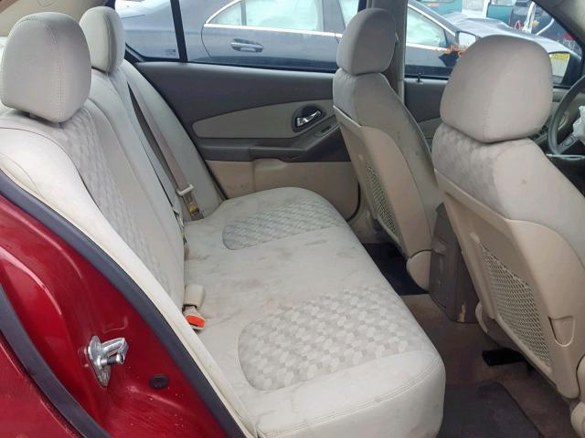 1G1ZT52815F127903 - 2005 CHEVROLET MALIBU LS MAROON photo 6