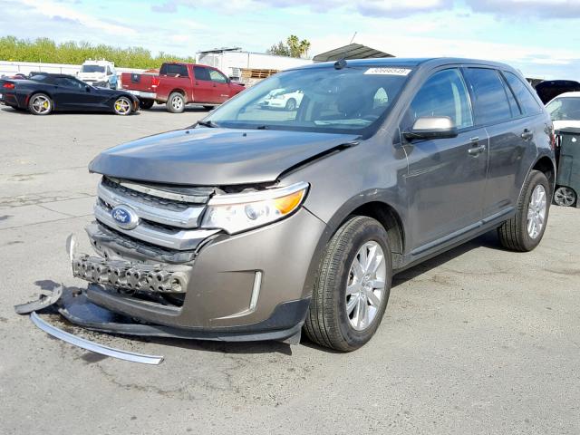 2FMDK3JC5CBA82246 - 2012 FORD EDGE SEL BROWN photo 2