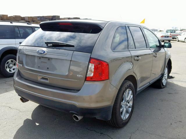 2FMDK3JC5CBA82246 - 2012 FORD EDGE SEL BROWN photo 4