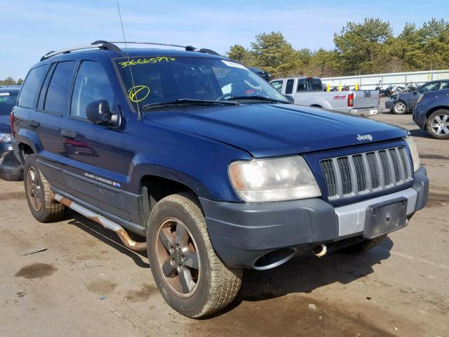 1J4GW48S44C157992 - 2004 JEEP GRAND CHER BLUE photo 1