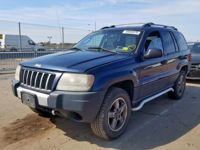 1J4GW48S44C157992 - 2004 JEEP GRAND CHER BLUE photo 2