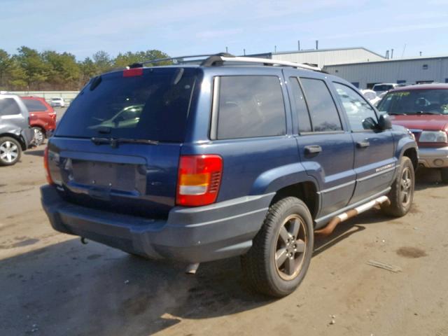 1J4GW48S44C157992 - 2004 JEEP GRAND CHER BLUE photo 4