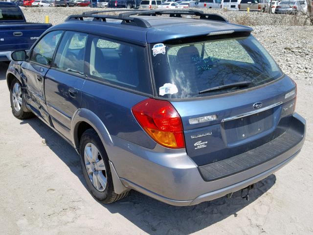 4S4BP61C557334275 - 2005 SUBARU LEGACY OUT BLUE photo 3