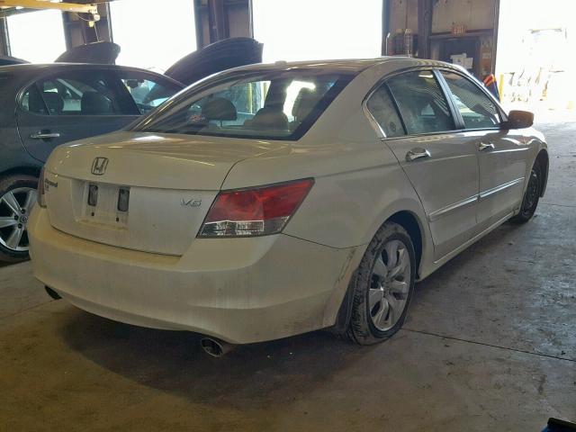 1HGCP36818A005772 - 2008 HONDA ACCORD EXL WHITE photo 4