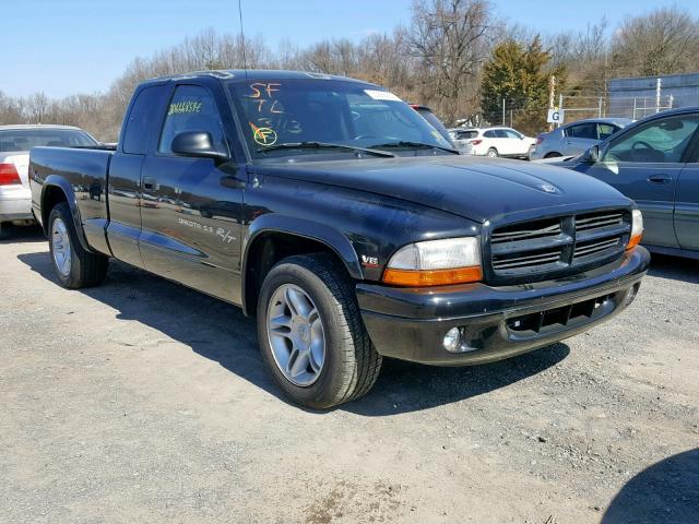 1B7GL22Z0YS589760 - 2000 DODGE DAKOTA BLACK photo 1