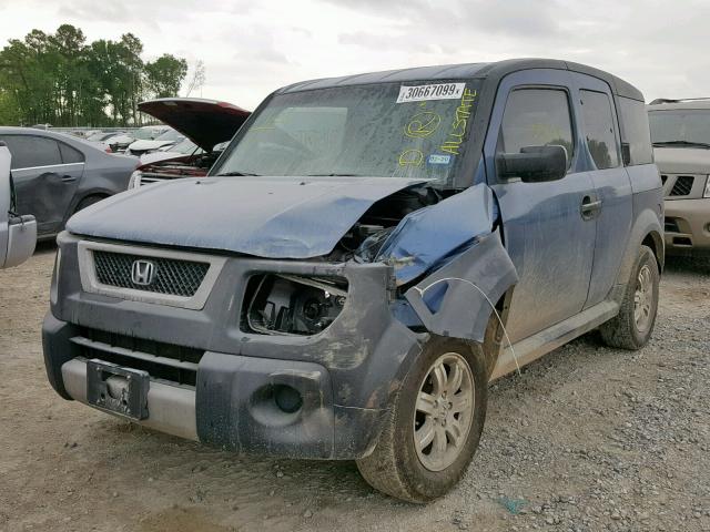 5J6YH18636L015247 - 2006 HONDA ELEMENT EX BLUE photo 2