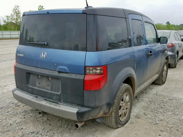 5J6YH18636L015247 - 2006 HONDA ELEMENT EX BLUE photo 4