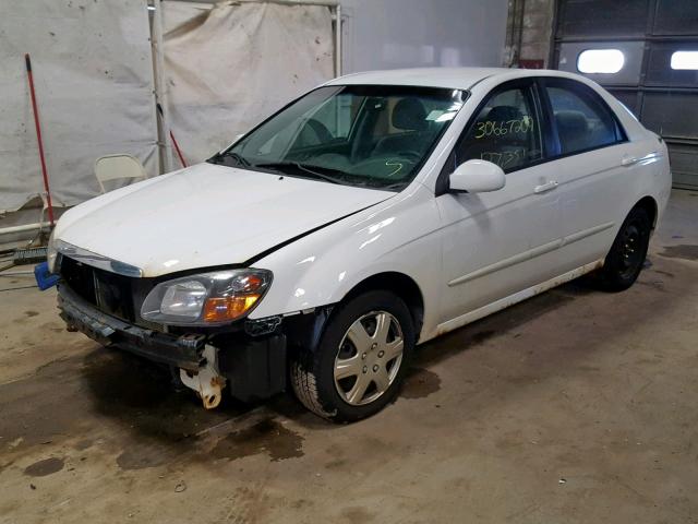 KNAFE221995610456 - 2009 KIA SPECTRA EX WHITE photo 2