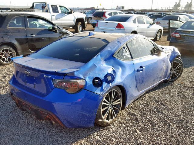 JF1ZCAC1XF8607080 - 2015 SUBARU BRZ 2.0 LI BLUE photo 4