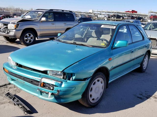 JF1GF6551SH810672 - 1995 SUBARU IMPREZA LX GREEN photo 2