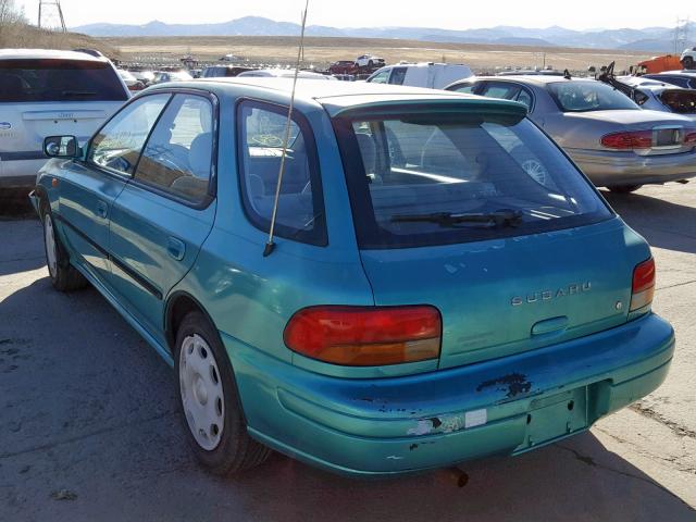 JF1GF6551SH810672 - 1995 SUBARU IMPREZA LX GREEN photo 3