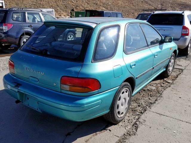 JF1GF6551SH810672 - 1995 SUBARU IMPREZA LX GREEN photo 4