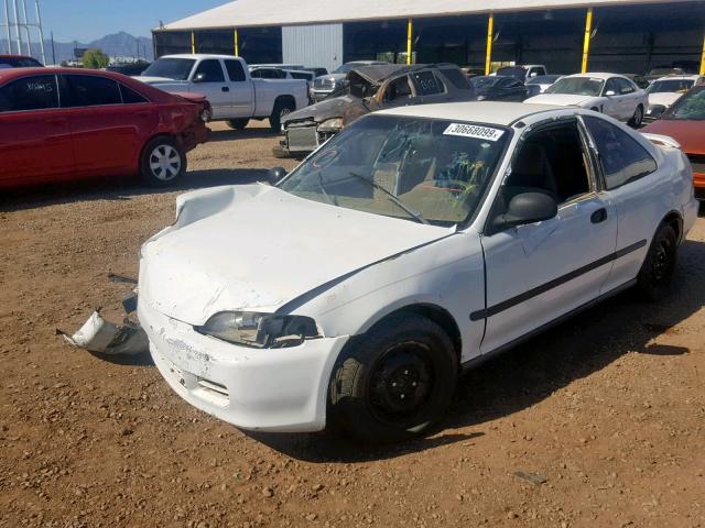 2HGEJ2146PH510604 - 1993 HONDA CIVIC DX WHITE photo 2