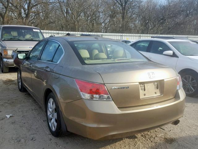 1HGCP26888A021297 - 2008 HONDA ACCORD EXL GOLD photo 3