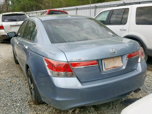 1HGCP3F84BA021293 - 2011 HONDA ACCORD EXL BLUE photo 3