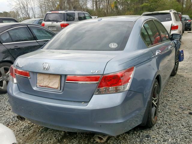 1HGCP3F84BA021293 - 2011 HONDA ACCORD EXL BLUE photo 4