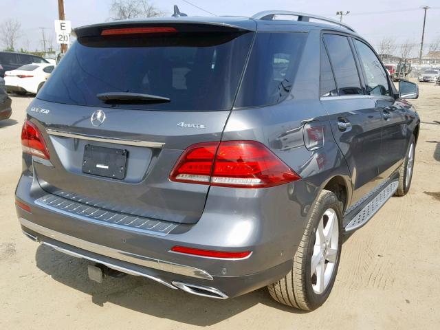 4JGDA5HB1JB170239 - 2018 MERCEDES-BENZ GLE 350 4M GRAY photo 4