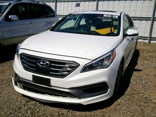 5NPE34AF0HH527509 - 2017 HYUNDAI SONATA SPO WHITE photo 2