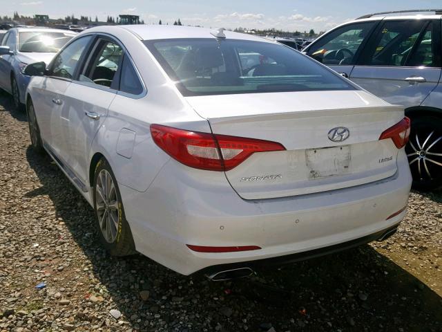 5NPE34AF0HH527509 - 2017 HYUNDAI SONATA SPO WHITE photo 3