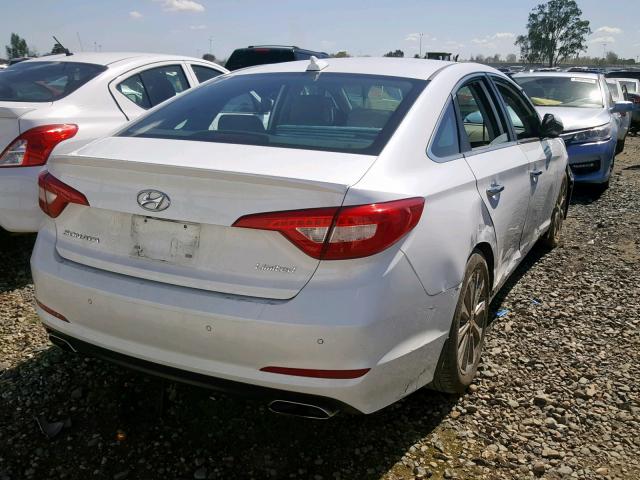 5NPE34AF0HH527509 - 2017 HYUNDAI SONATA SPO WHITE photo 4