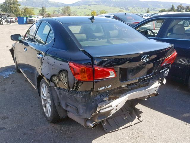 JTHBF5C23A5114465 - 2010 LEXUS IS 250 BLACK photo 3