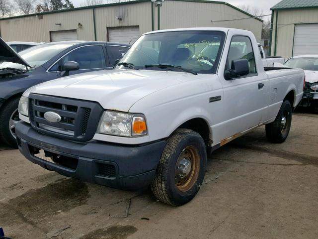 1FTYR10D87PA60403 - 2007 FORD RANGER WHITE photo 2