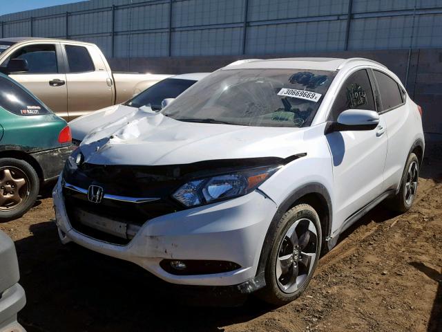 3CZRU5H77JM705235 - 2018 HONDA HR-V EXL WHITE photo 2